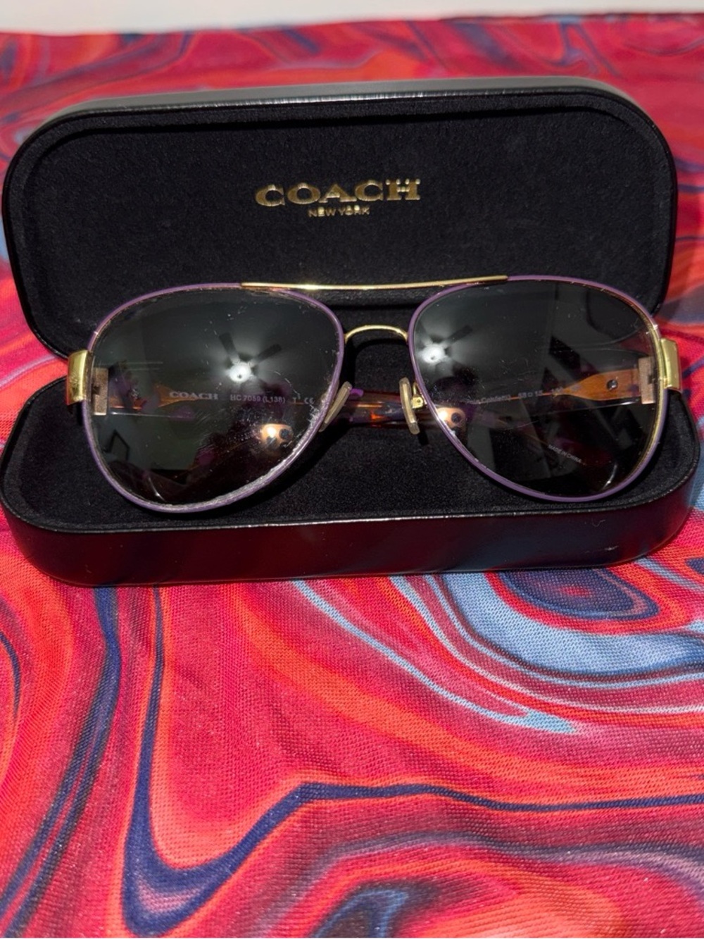 Coach Gold Aviator Sunglasses